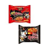 Samyang Orijinal Acılı Buldak Ramen 16 ve 2× Spicy Hot Chicken Flavor Kore Menşeli Lezzetli Makarnalar