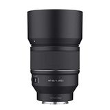 SAMYANG Sony E (SYIO85SE2-E) için 85 mm F1.4 AF Serisi II Tam Çerçeve Telefoto Otomatik Odaklama Lensi, Siyah