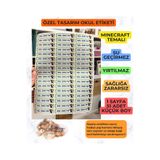 ŞAN ART DESİGN OKUL ETİKETİ MİNECRAFT TEMALI STİCKER