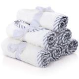 San Francisco Baby 6'lı Bebek Keseleri - 10" x 10" Bambu Lif - Hassas Ciltler için Yüz ve Banyo Havluları - Yenidoğan, Yeni Yürümeye Başlayan Çocuklar ve Çocuklar için Yumuşak Bez Mendil - Silme ve