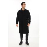 ŞAN GİYİM 1030 Erkek Siyah Bebe Yaka Reglan Kol 110 Boy Palto
