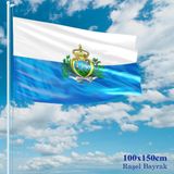 San Marino Bayrağı - 100x150 cm (1 metre x 1,5 metre) - Raşel Kumaş