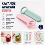 Şanal 2’li Kavanoz Açacağı Seti – Pratik Kapak Açma Aparatı Mutfak Yardımcısı