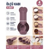 Şanal 4’lü Ölçü Kabı Seti – Iç Içe Geçen Pratik Mutfak Ölçü Kaşığı Seti - 0 - 249 ml