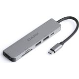 Şanal Dark USB 3.1 Type-C 6 In 1 Hdmı/tf Sd Kart Okuyucu/usb 3.0 & USB 2.0 / Usb-C Pd Dönüştürücü Çevirici Hub (DK-AC-U31X38) - Altın