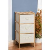 Şanal Digithome Bambu 3 Çekmeceli Dolap Organizer Çok Amaçlı Düzenleyici Şifonyer DB-0015 - 02 - Gri - 1 Parça