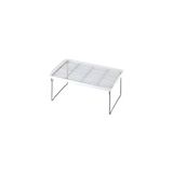 Şanal Dolap ve Mutfak Tezgahı Için Raf Düzenleyici, Buzdolabı Uyumlu Yükseltici Organizer, Metal Ayaklı Ek Raf, Çok Amaçlı Raf Düzenleyici Stand, Dolap, Tezgah ve Buzdolabı Için Uygun - 0,33 - 00-Siyah - Beyaz