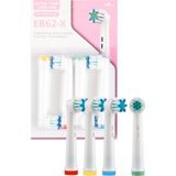 Şanal EB62-X Hassas Bakım Diş Fırçası Yedek Başlığı, Oral-B ile Uyumlu, Ultra Ince Kıllar, Hassas Diş ve Diş Etleri Için, 4'lü Paket