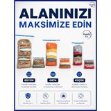 Şanal Family Co.3'lü Paket Ekstra Büyük Kalınlaştırılmış Küp Vakumlu Saklama POŞETLERI110X90+25CM-1ADET,100X70+33CM-1 Adet, 80X50+25 cm -1 Adet Giysiler, Yorganlar, Yastıklar, Battaniyeler Için Vakumlu Hurç - 0 - 19 L