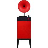 Şanal Fennessy I5 Bluetooth Hoparlörlü 110W Hi-Fi Retro Pikap Plakçalar Turntable, Kırmızı - Altın