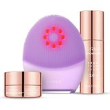 Şanal Foreo Sıkı ve Temiz Paket - Luna 4 Plus Hassas Yüz Temizleme ve Masaj Aleti + Supercharged Serum 2.0, 30ML + Nemlendirici Gece Maskesi, 15 ml - Yakın Kızılötesi Işık Terapisi