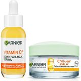Şanal Garnıer C Vitamini Parlak Süper Aydınlatıcı Serum 30 ml & Garnier C Vitamini Parlak Günlük Aydınlatıcı Nemlendirici Krem 50 ml