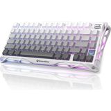 Şanal Gravastar Mercury K1 Rgb Kablosuz Mekanik Gaming Klavye, Alüminyum Çerçeveli, Ingilizce Q, Beyaz