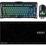 Şanal Gravastar V75 Manyetik Kablolu Gaming Klavye, Xpro Kablosuz Optik Mouse ve Mousepad Oyuncu Seti (Stealth Black)