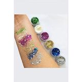 Şanal Gümüş Renkli Kalıcı Makyaj Simleri, Glitter Formül