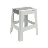 Şanal Kaymaz Tabanlı Ev Ofis Taburesi - 120 kg Taşıma Kapasiteli Kaymaz Banyo Taburesi - Çocuk Taburesi - 35X45X40 cm (Büyük Gri) - Acı Kahverengi