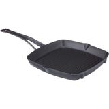 Şanal Lava Döküm Izgara Tava, Metal Kulplu, 26X26 cm - 0 - 19 L