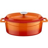 Şanal Lava Döküm Oval Tencere Çap(Ø) 25CM - Trendy Turuncu - 0 - 19 L