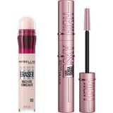 Şanal Maybelline New York Instant Anti Age Eraser Kapatıcı - 03 Fair & Lash Sensational Sky High Maskara Makyaj Seti - 001 Brown