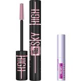 Şanal Maybelline New York Lash Sensational Sky High Cosmic Black Maskara & Mini Tattoo Liner Gel Pencil Makyaj Seti - 001 Brown