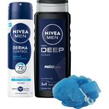 Şanal Men Erkek Deep Dimension Duş Jeli 500ML ve Sprey Deodorant Derma Control Defend 150ML, Lif Hediyeli