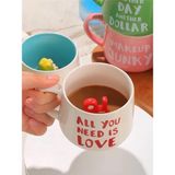 Şanal Mukko Home Love Yazılı Sürpriz Biblolu Porselen Kupa 350 ml Romantik ve Anlamlı Tasarım, Sevgiliye Özel Hediye,kırmızı - 00-Siyah - Beyaz