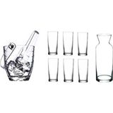 Şanal Pasabahce Paşabahçe Rakı Bardak ve 9 Prç. Rakı Bardağı ve Buz Kovası Seti FMA06001 FMA06017 FMA55517 - 00-Siyah - Beyaz