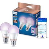 Şanal Philips Smart Lighting LED Ampul A60 E27 60W Eşdeğer Rgb 2'li Paket - Google Home, Alexa, Homekit ve Matter Uyumlu - Amber