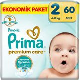 Şanal Prima Bebek Bezi Premium Care 2 Numara 60 Adet Ekonomik Paket