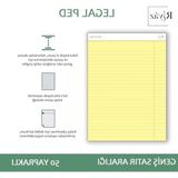 Şanal Sarı Renkli Legal Pad, 50 Yaprak, Geniş Satır Aralığı - 1