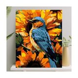 Şanal Sayılarla Boyama Tuval Seti Fırça Boya Dahil (Çıtalı) 40X50 cm - Serçe