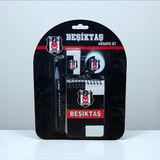Sanal Ticaretim Beşiktaş 4'lü Taraftar Kırtasiye Seti(Kalem-Silgi-Not Defteri-Kalemtıraş)