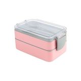 Şanal Titiz Plastik Orjinal Fely Beslenme Kabı,yetişkinler/çocuklar Için, Bölmeli, Yemek Kutusu, Paket Bölücü, Çatal Kaşık Takımı Içinde 4 Renk (Pembe) - Adaçayı