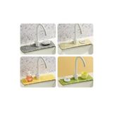 Sanal Trend Mat Gri Renk 30 cm Mutfak Banyo Lavabo Kenarı Silikon Matı Silikon Musluk Su Sıçrama Önleyici 1 Adet