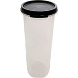 Şanal Tupperware Circular 890 ml Siyah Yumurta Kabı Yuvarlak Kutu Kuru Saklama Stoku Dekorasyon Geri Sihirli Kutu Kahve Pedleri Için - Abanoz