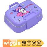 Şanal Wiggle Bento Lunchbox Kuromi Tek Katlı 2 Bölmeli Paslanmaz Çelik Sefer Tası - Adaçayı