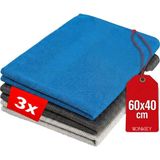 Şanal Wonkey - Mikrofiber Cam Bezi, Çok Amaçlı Cam, Toz ve Mutfak Bezi, Oto ve Motosiklet Mikrofiber Bez, Sihirli Mikrofiber Temizlik Bezi 60X40 cm - (3'lü Paket) - 001-Beyaz - 1 Adet Banyo Havlusu, 1 Adet El Havlusu, 1 Adet Yüz Havlusu