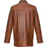 Sanalbolluk Taba Renk Erkek Deri Kaban Ceket Üstü - 5XL - 01 Siyah