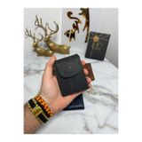 SANAT %100 Hakiki Crazy Deri Mıknatıslı El Dikimi Minimalist Cüzdan