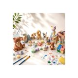 Sanat Arte Kids Kit - Çocuklar İçin Ahşap ve Seramik Taş Tozu Objeler Boyama Seti ( 30 adet farklı obje )