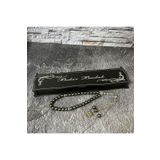 Sanat Hediyelik Kişiye Özel Ahşap Kutulu Isimli Hematit Taşı Tesbih / Doğal Taş / Babalar Günü / Baba / Sevgili