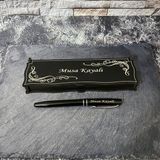 Sanat Hediyelik Öğretmenler Gününe Özel Metal Roller Kalem Isimli + Ahşap Kutu / Öğretmen /