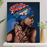 Sanat Sayılarla Boyama Tuval Seti Fırça Boya Dahil Çıtalı 40X50 cm - Zarafet - 41 Delft Blue