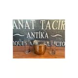 Sanat Taciri 2 Adet Cam Bardak Rakı Bardağı Bir Adet Çalik Buz Kovası Maşa Hediyeli