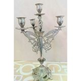 SANAT TACİRİ 4 Lü Gümüş Kaplama Mumluk Metal Şamdan Pirinç Mumluk 775071028