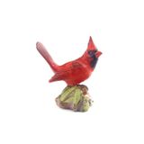 SANAT TACİRİ El Yapımı Ingiliz Porselen Red Cardinal Bone China Kırmızı Kuş Biblosu