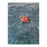 SANAT TACİRİ Vintage Mineli Türk Bayraği Rozet 45901413187RO