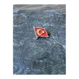 SANAT TACİRİ Vintage Mineli Türk Bayraği Rozet