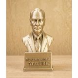 Sanat ve Tarih İç İçe Dekoratif 15 cm Mustafa Kemal Atatürk Büstü Masaüstü Hediyelik
