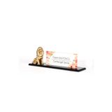 SANATBLOĞU 3D GÖRÜNÜMLÜ MODERN ALTIN ASLAN OFİS MASA İSİMLİK CLK-1800